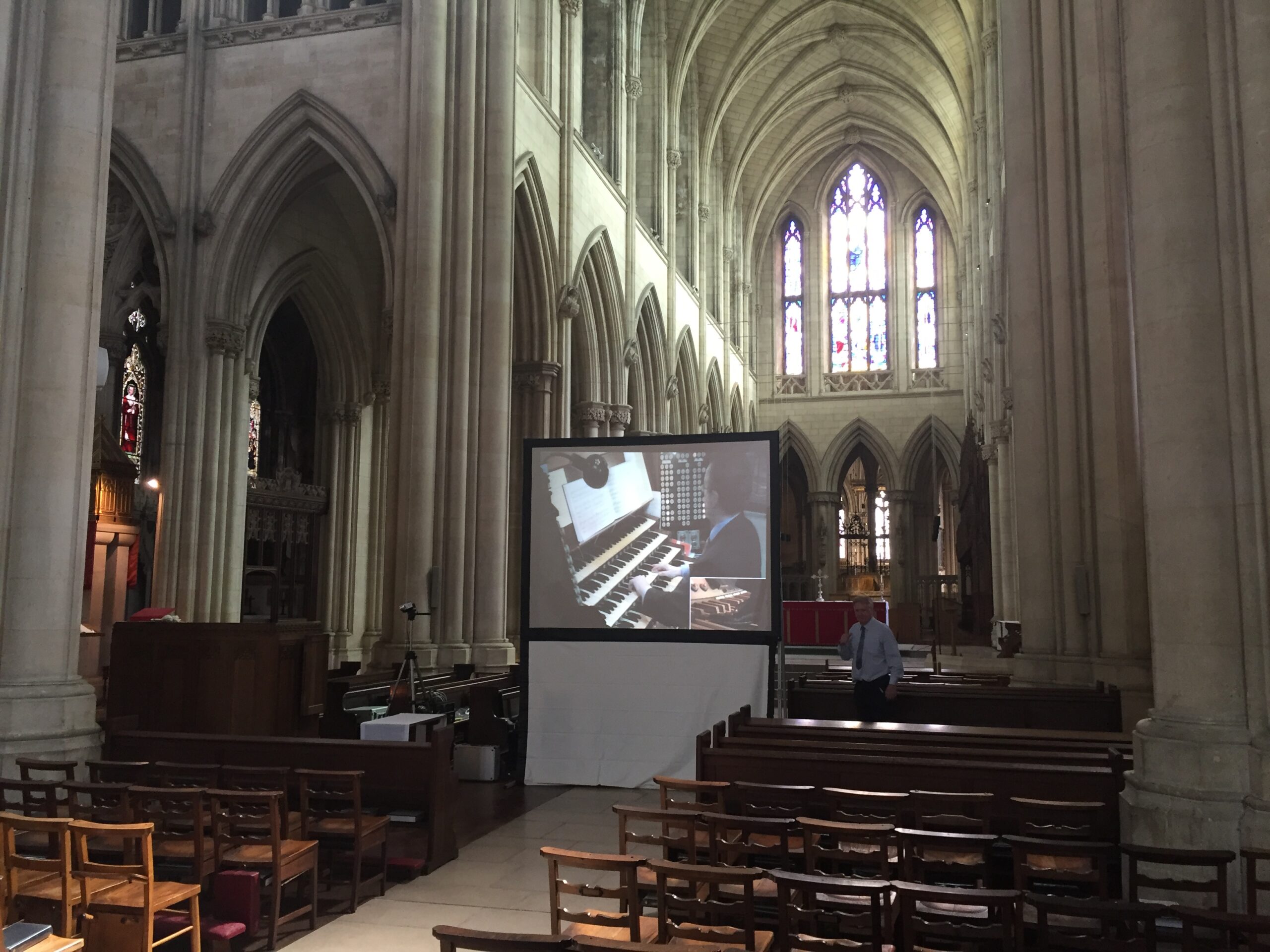 Organists Visit Downside