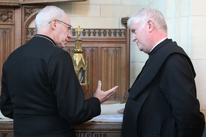 Downside Monks welcome Archbishop