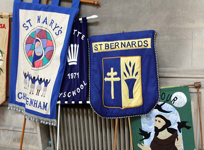 St Marys, St Bernards school banners