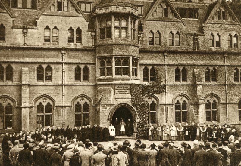 Old photo of Downside Abbey