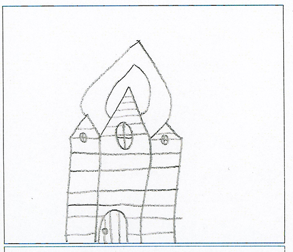 Drawing of the abbey
